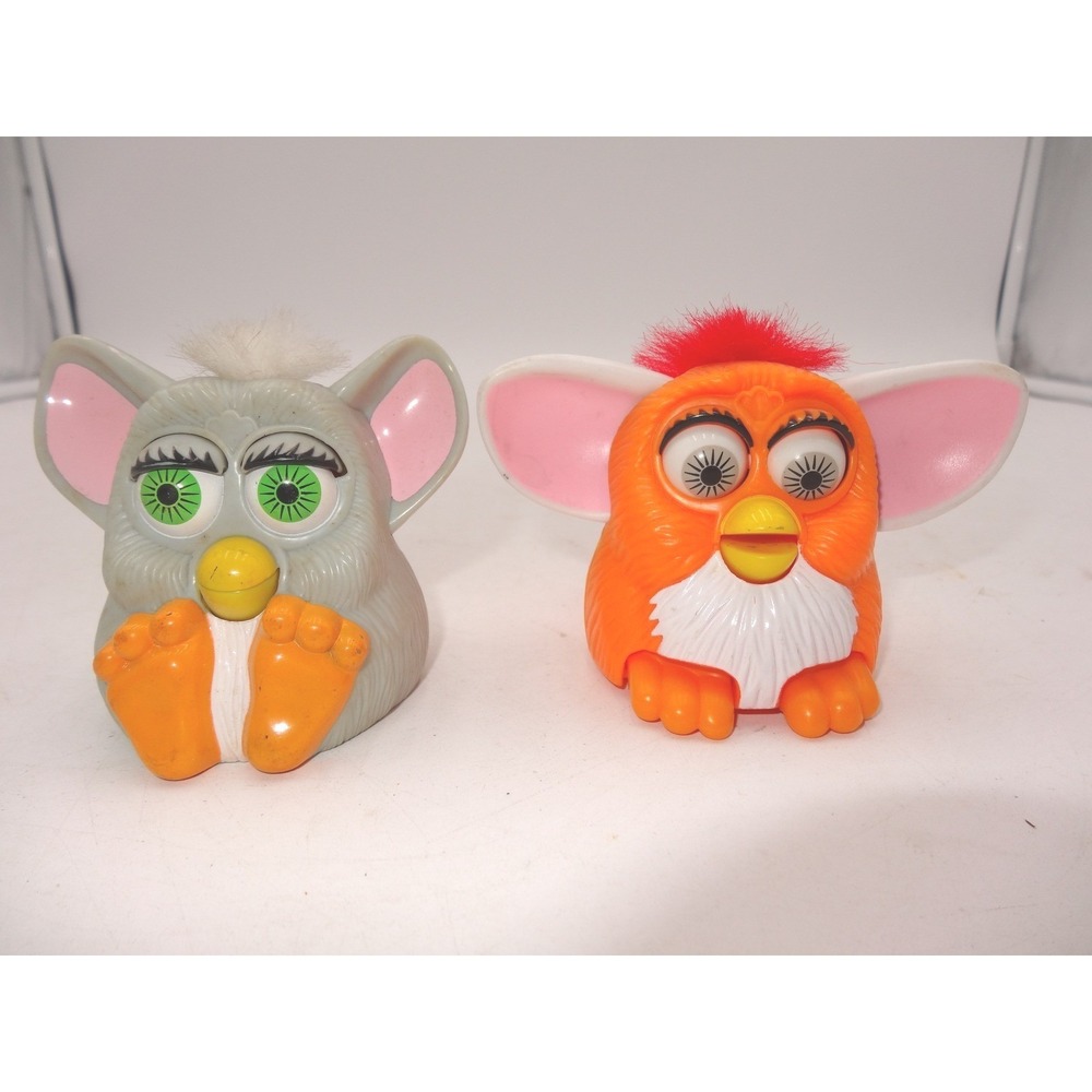 Vintage Furby Tiger Electronics 1999 McDonald's KFC Toy‎ Lot Orange Grey